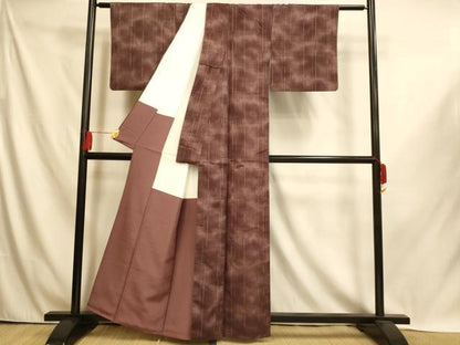 平和屋着物■上質な紬 霞文 暈し染め 正絹 逸品 AABI6020fw
