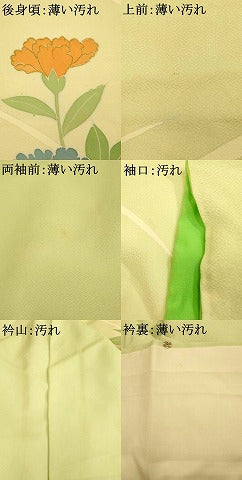 平和屋着物■訪問着　駒刺繍　更紗花流水文　暈し染め　金彩　正絹　逸品　AABI6035fw