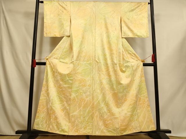 平和屋着物■上質な小紋　草花文　暈し染め　正絹　逸品　AABI6036fw