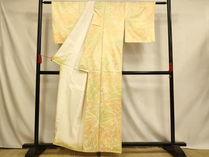 平和屋着物■上質な小紋　草花文　暈し染め　正絹　逸品　AABI6036fw