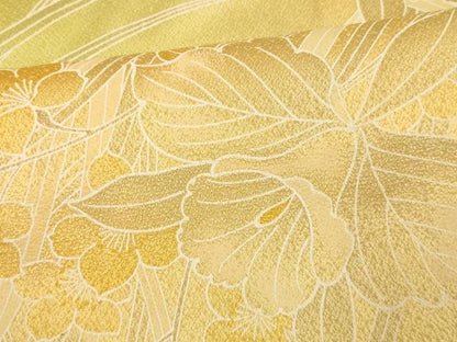 平和屋着物■上質な小紋　草花文　暈し染め　正絹　逸品　AABI6036fw