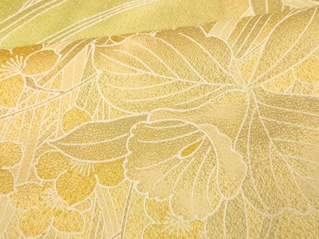 平和屋着物■上質な小紋　草花文　暈し染め　正絹　逸品　AABI6036fw