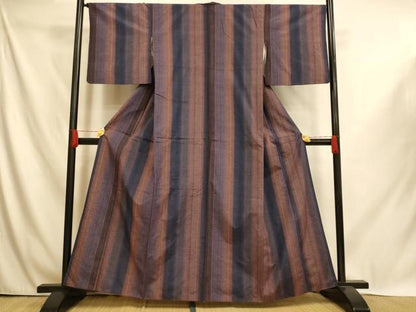 平和屋着物■上質な紬　間道　正絹　逸品　AABI6039fw