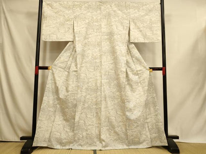 平和屋着物■上質な紬　風景文　正絹　逸品　AABI6040fw
