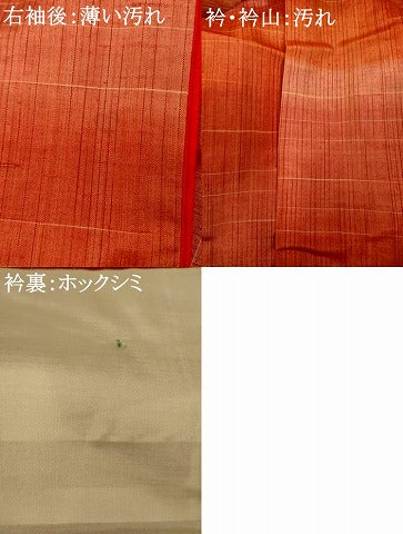 平和屋着物■上質な紬　霞格子　暈し染め　正絹　逸品　AABI6043fw
