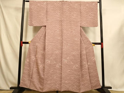 平和屋着物■訪問着　芝花文　正絹　逸品　AABI6047fw
