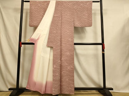 平和屋着物■訪問着　芝花文　正絹　逸品　AABI6047fw