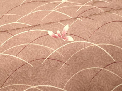 平和屋着物■訪問着　芝花文　正絹　逸品　AABI6047fw