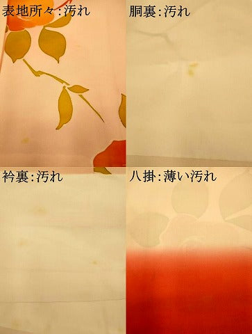 平和屋着物■上質な小紋　地紋起こし　霞枝花文　暈し染め　正絹　逸品　AABI6049fw