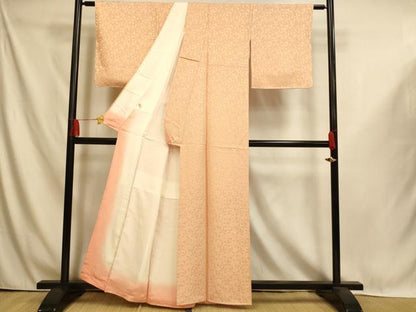 平和屋着物■上質な小紋　霞舞花文　暈し染め　やまと誂製　正絹　逸品　未使用　AABI6057fw