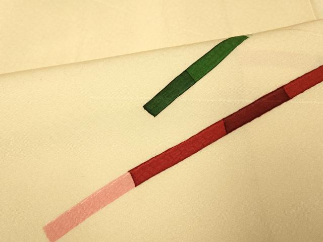 平和屋着物■上質な小紋　横段文　正絹　逸品　AABI6059fw