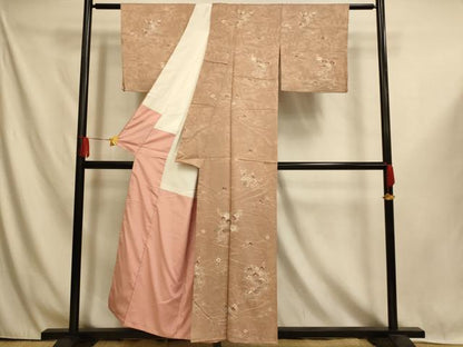平和屋着物■訪問着　草花流水文　正絹　逸品　AABI6060fw