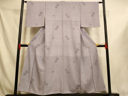 平和屋着物■江戸小紋　雪輪松竹梅文　正絹　逸品　AABI6061fw