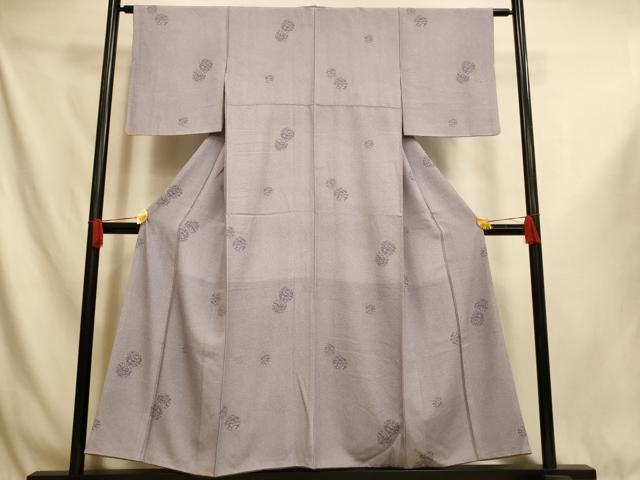 平和屋着物■江戸小紋　雪輪松竹梅文　正絹　逸品　AABI6061fw