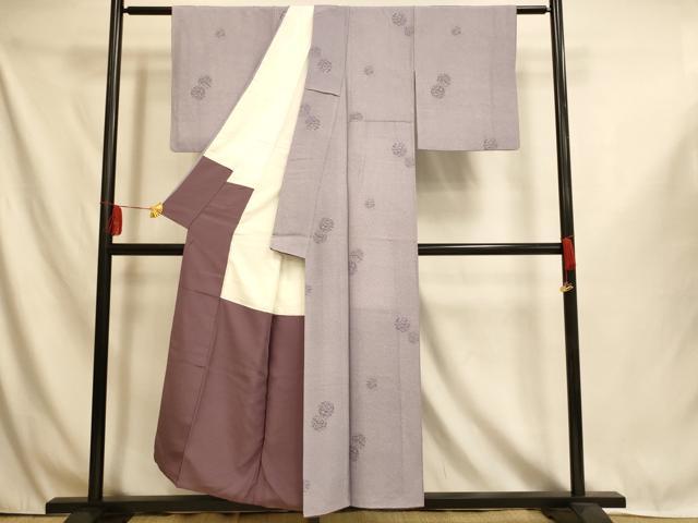 平和屋着物■江戸小紋　雪輪松竹梅文　正絹　逸品　AABI6061fw