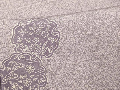 平和屋着物■江戸小紋　雪輪松竹梅文　正絹　逸品　AABI6061fw