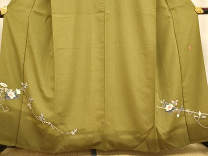 平和屋着物■訪問着　作家物　枝花文　暈し染め　正絹　逸品　AABI6066fw