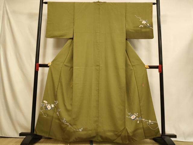 平和屋着物■訪問着　作家物　枝花文　暈し染め　正絹　逸品　AABI6066fw
