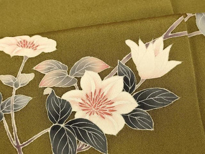 平和屋着物■訪問着　作家物　枝花文　暈し染め　正絹　逸品　AABI6066fw