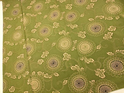 平和屋着物■上質な小紋　型染め　花唐草文　正絹　逸品　AABI6070fw