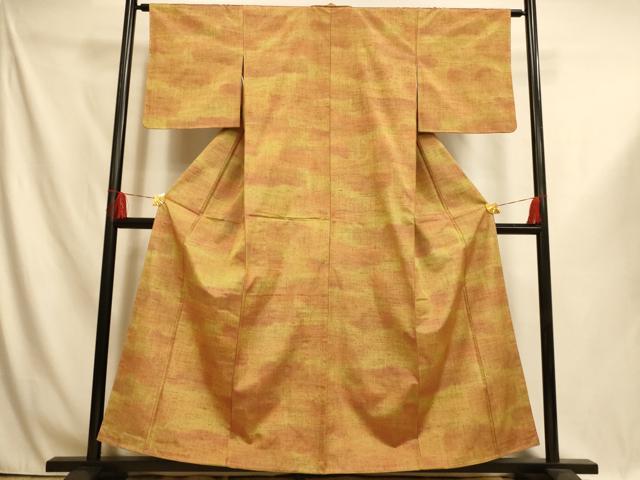 平和屋着物■上質な紬　霞文　暈し染め　正絹　逸品　未使用　AABI6077fw