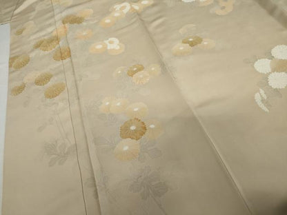 平和屋着物●訪問着　友禅　枝花文　菊　三越扱い　正絹　逸品　AABI6085cs