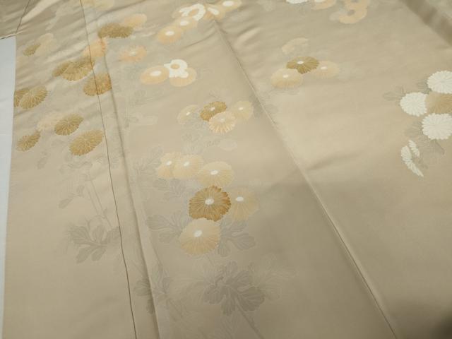 平和屋着物●訪問着　友禅　枝花文　菊　三越扱い　正絹　逸品　AABI6085cs