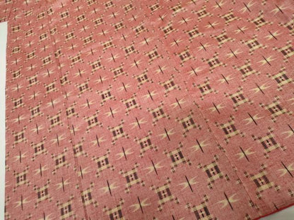 平和屋着物●上質な紬　琉球絣文様　正絹　逸品　AABI6087cs