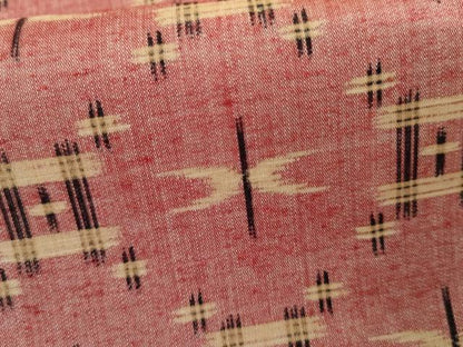平和屋着物●上質な紬　琉球絣文様　正絹　逸品　AABI6087cs
