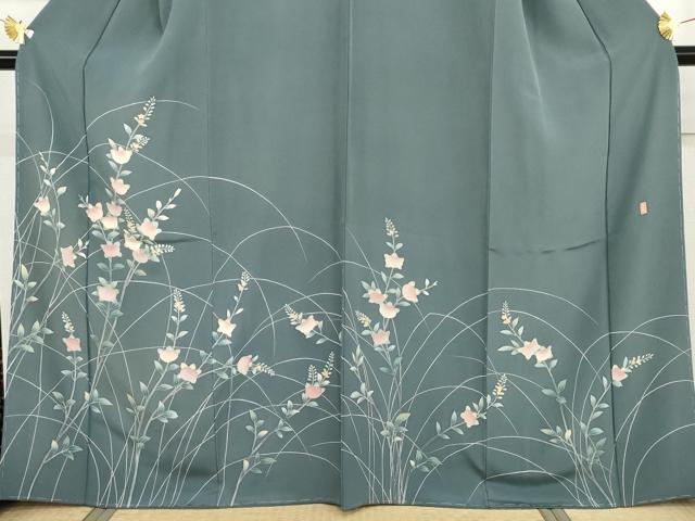 平和屋着物●訪問着　友禅　作家物　橘　正絹　逸品　AABI6095cs