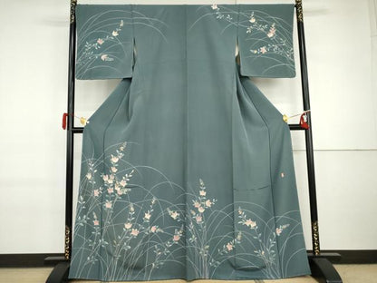 平和屋着物●訪問着　友禅　作家物　橘　正絹　逸品　AABI6095cs