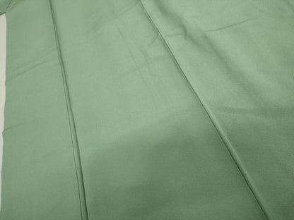 平和屋着物●上質な色無地　青磁色　正絹　逸品　AABI6096cs