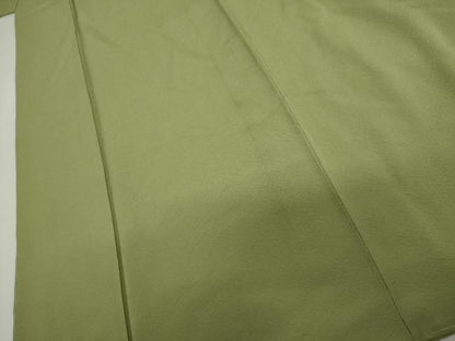 平和屋着物●上質な色無地　青丹色　正絹　逸品　AABI6105cs
