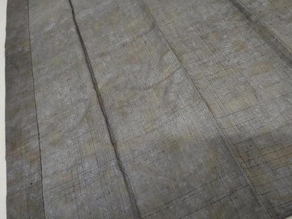 平和屋着物●男性　長襦袢　袷　紬地　手描き　富士山　正絹　逸品　AABI6113cs