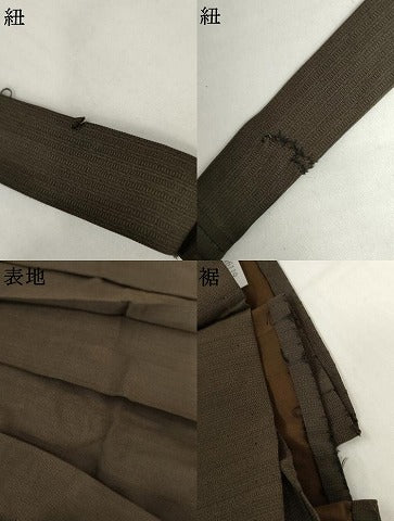 平和屋着物●男性　馬乗り袴　縞　正絹　逸品　AABI6119cs
