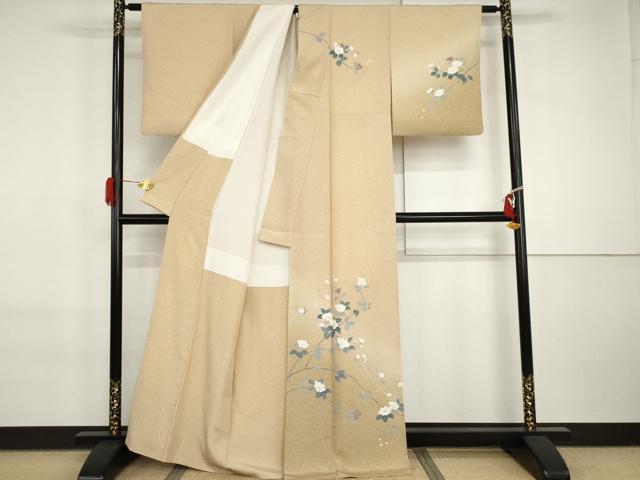 平和屋着物●訪問着　友禅　作家物　枝花文　暈し染め　正絹　逸品　AABI6122cs