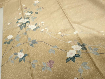 平和屋着物●訪問着　友禅　作家物　枝花文　暈し染め　正絹　逸品　AABI6122cs