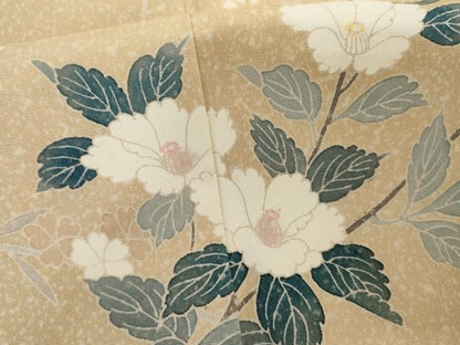平和屋着物●訪問着　友禅　作家物　枝花文　暈し染め　正絹　逸品　AABI6122cs