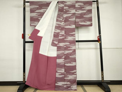 平和屋着物●江戸小紋　吉祥風景文　正絹　逸品　未使用　AABI6127cs