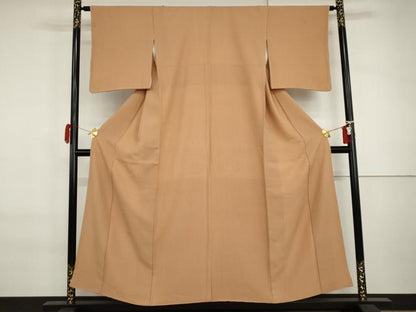 平和屋着物●上質な小紋　縞　正絹　逸品　AABI6128cs