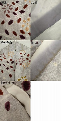 平和屋着物●訪問着　作家物　満夫　枝花文　三越扱い　正絹　逸品　AABI6133cs