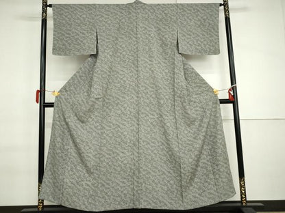 平和屋着物▽上質な小紋　単衣　型染め　飛鶴文　正絹　逸品　未使用　AABI6134cs