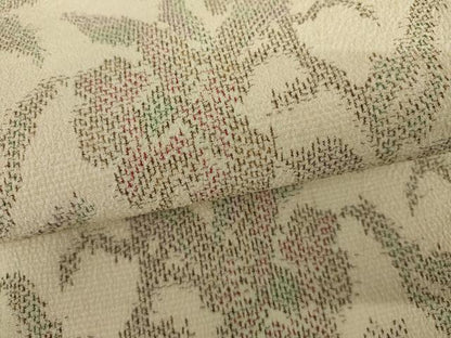 平和屋着物▽本塩沢　単衣　花唐草文　正絹　逸品　AABI6137cs