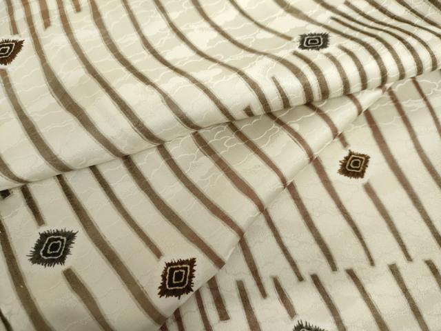 平和屋着物▽小紋　単衣　舞菱文　洗える着物　AABI6140cs