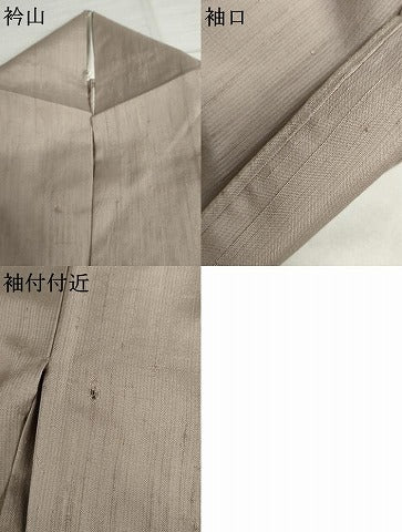 平和屋着物▽訪問着　単衣　紬地　更紗花唐草文　正絹　逸品　AABI6147cs