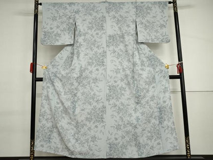 平和屋着物▽小紋　単衣　枝花文　洗える着物　AABI6158cs