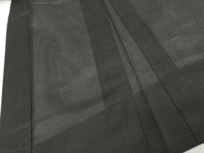 平和屋着物▽男性　長羽織　スリーシーズン　春夏秋　塵除け　黒地　正絹　逸品　AABI6159cs