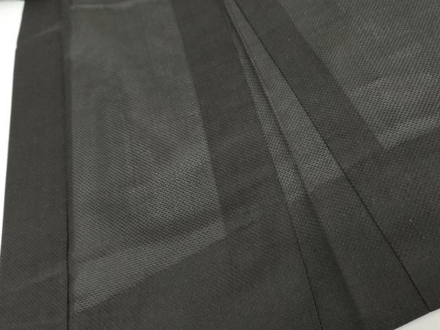 平和屋着物▽男性　長羽織　スリーシーズン　春夏秋　塵除け　黒地　正絹　逸品　AABI6159cs