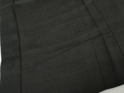 平和屋着物▽羽織　スリーシーズン　春夏秋　塵除け　葉尽くし　黒地　正絹　逸品　AABI6161cs