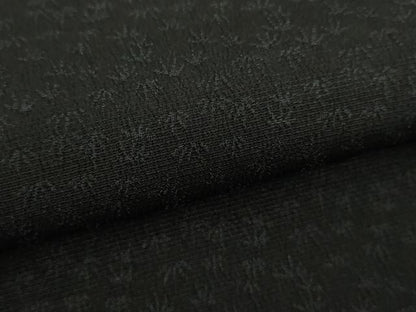 平和屋着物▽羽織　スリーシーズン　春夏秋　塵除け　葉尽くし　黒地　正絹　逸品　AABI6161cs